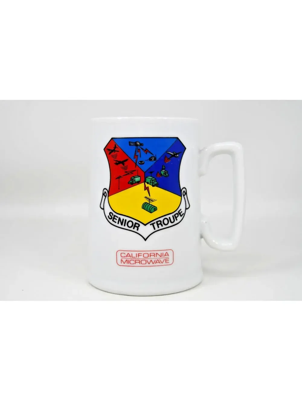 Defense Contractor California Microwave Systems Senior Troupe Insignia Mug VTG